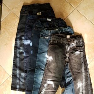 Five pairs of jeans